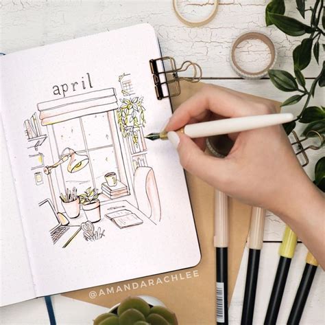 Welcome to the 17 most amazing cactus bullet journal spreads i have ever seen! AmandaRachLee on Instagram: "my april 2020 bullet journal ...