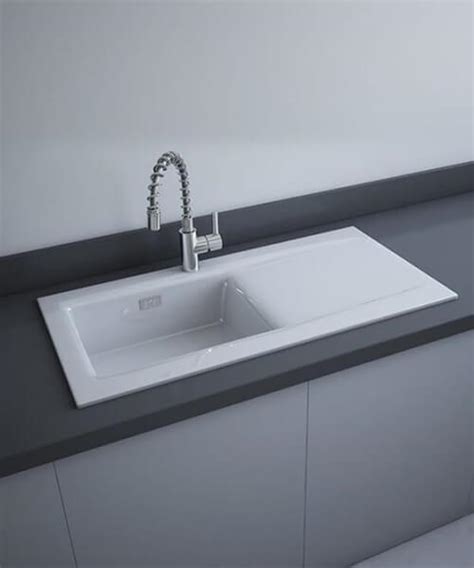 Rak ceramics tonique bathroom basin sink full floorstanding pedestal white gloss. RAK Gourmet Dream 2 Ceramic Kitchen Sink 1.0 Bowl ...