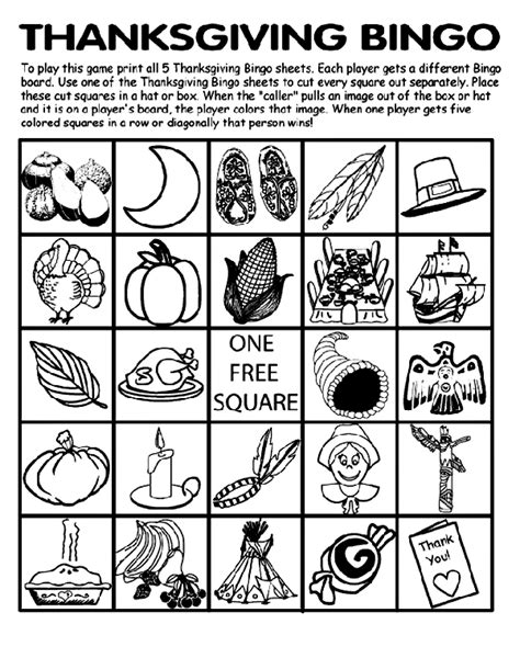 The company's website offers more than a dozen coloring and activity pages, including five bingo boards. Thanksgiving Bingo Board No.4 Coloring Page | crayola.com