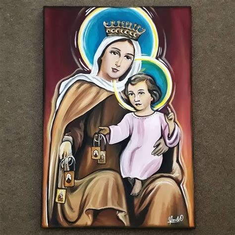 Descubre ahora tu vocación, profesión, estudios adecuados o habilidades. PINTURA - NUESTRA SEÑORA DEL CARMEN ACRÍLICO SOBRE LIENZO ...