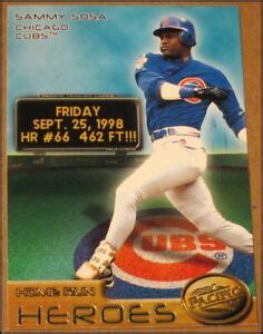 Customer satisfaction is our priority. 1998 Pacific Home Run Heroes Sammy Sosa Baseball Insert Card #2 Chicago Cubs | eBay