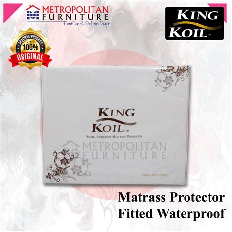 100% bamboo air layer fabric 250gsm with 30gsm tpu coating back: Matras / Mattress Protector KING KOIL Fitted Waterproof ...