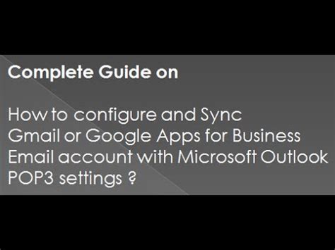 Wfbs only has basic authentication for connecting to the smtp server. How to setup Gmail or Google Apps for Business Email ...