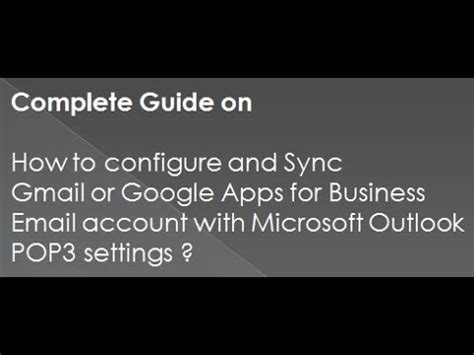 Wfbs only has basic authentication for connecting to the smtp server. How to setup Gmail or Google Apps for Business Email ...