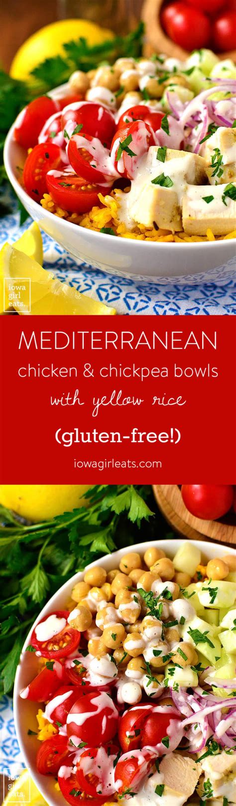 Garnish with raisins, almond flakes, lemongrass and lime leaves. Mediterranean Chicken and Chickpea Bowls with Yellow Rice ...