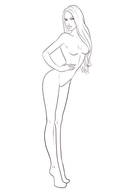 It's a simple female body drawing. Figure Template 29 - I Draw Fashion