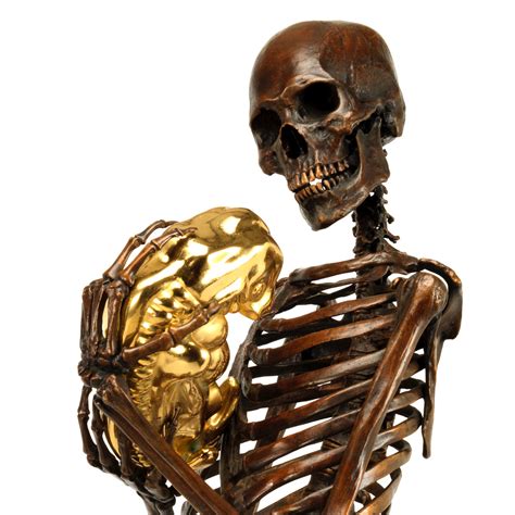 NoBody's perfect - Bronze skeleton fine art sculpture