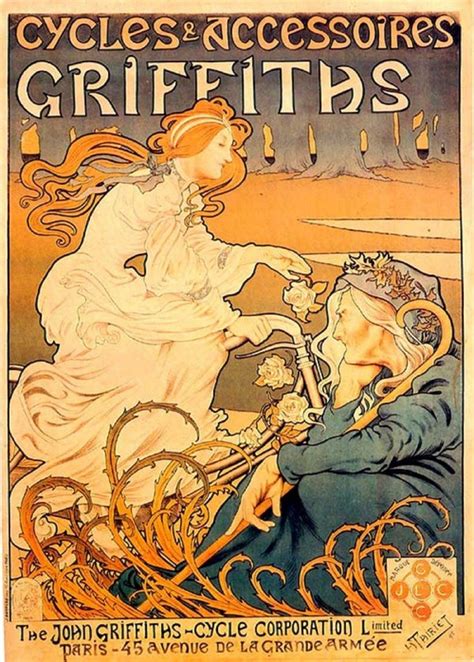 Vintage travel posters | hundreds of vintage maps, airline, and railway posters. Cycles & Accessoires, French Belle Epoque Poster | Bicycle ...