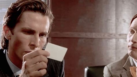 And it perfectly encapsulates the film's hilarious and often horrifying satire on the vanity and excess of the 1980s. American Psycho Business Card Scene Parodies | Know Your Meme