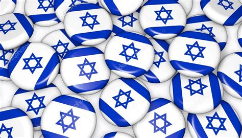 현수막과 양털로 제작한 이스라엘 국기. 이스라엘 국기 핀 배지 배경 — 스톡 사진 © NiroDesign #113703370