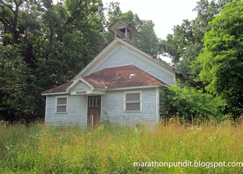 I thought it was going to be another plain one one of my local history books calls this the steepled one room schoolhouse. Marathon Pundit: (Photos) Abandoned one room schoolhouse ...