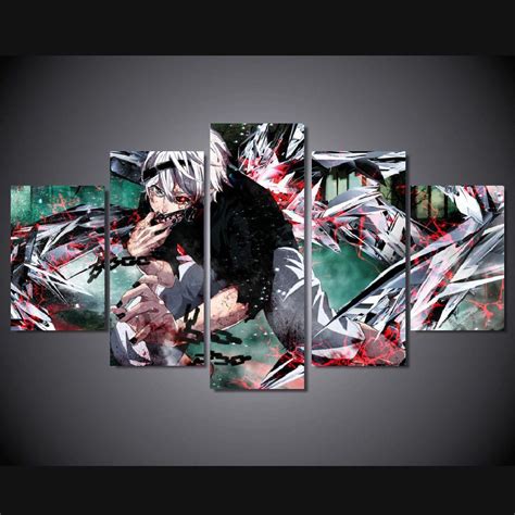 Check out this fantastic collection of tokyo ghoul manga wallpapers, with 50 tokyo ghoul manga background images for a collection of the top 50 tokyo ghoul manga wallpapers and backgrounds available for download for 1655x944 kaneki ken dark kakuja anime tokyo ghoul wallpaper hd. 5 Piece Canvas Wall Art Anime - Home Ideas