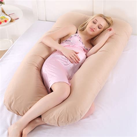 Sold and shipped by the lakeside collection. Full Body Pregnancy Pillow U Shaped Body Pillow Maternity Pillow with Washable Cover ( Camel ...