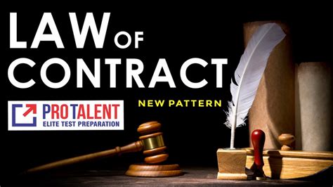 The word contract means 'an enforceable agreement'. Law of Contracts | CLAT 2021