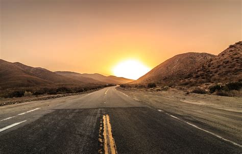 Wallpaper road, mountains, the fence, road, mountains, fence, road to the sun, road to the sun 