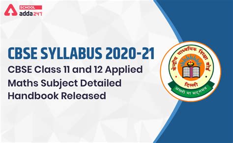 Cbse syllabus for class 11 english core. CBSE Syllabus 2020-21: CBSE Class 11 And 12 Applied Maths ...