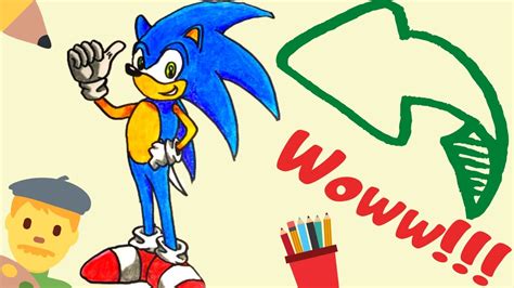 How to Draw Sonic! - YouTube