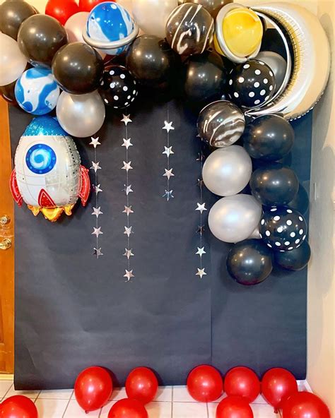Space Party Photo Booth, Space Balloon Garland, Space Photo Backdrop, Space Part… | Space 
