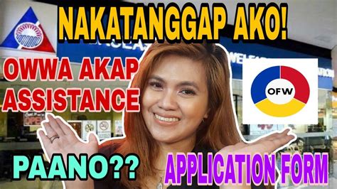 In this page you will surely get the guidelines on how to apply for owwa scholarships, it application deadline, and other important details. NAKATANGGAP AKO NG OWWA AKAP ASSISTANCE | OWWA AKAP ...