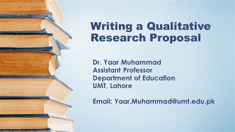 We need to define the characteristics of a problem before we can figure. Writing a Qualitative Research Proposal Part 1 - YouTube