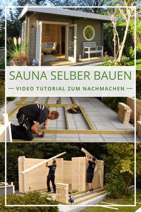 Für das gartenhaus werden zunächst die vier wände gebaut, die später dann als vorgefertigte konstruktionen aufgestellt und zum gartenhaus zusammengesetzt werden. Pin på Eine Sauna für den Garten