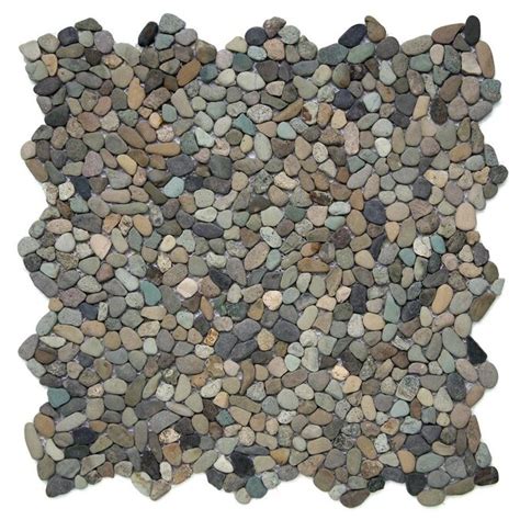 Jeffrey court bailey grey pebble 12 in. Solistone Micro Pebbles Cayman Blue 4-in x 6-in Natural ...