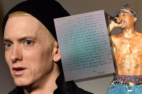 dr. dre told me that eminem wouldn't change anything, afeni told rolling stone at the time. Read Eminem's heartfelt letter to Tupac Shakur's mother ...