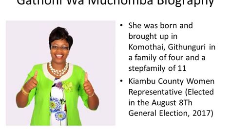 Kiambu women representative gathoni wa muchomba is asking the church in. Gathoni Wa Muchomba Biography - YouTube
