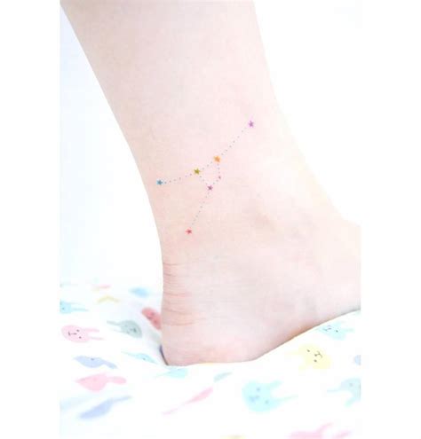 I really like the minimal constellation tattoos out there right now. Little Tattoos — Cancer constellation tattoo on the left ...