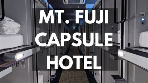 Fuji is seen from window of all rooms of the hotel. Mt. Fuji Capsule Hotel: Cabin & Lounge Highland Station ...