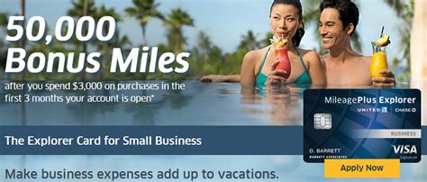 Up to 3,000 premier qualifying points. United MileagePlus Explorer Business Card 50,000 Bonus ...