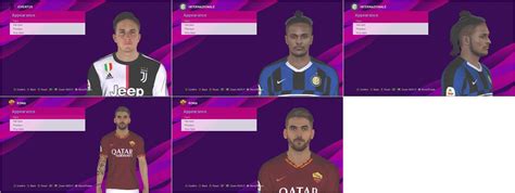 Indirizzo di contatto, numero di telefono, indirizzo internet, pagine di social network, fax, ecc. PES 2017 Serie A New Signing Player Faces by Mirukuu