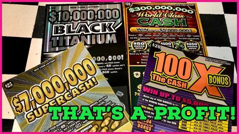 Book of the newest new york lottery's biggest scratch off ticket the 200x $30 scratch off ticket. $100 in High Value Tickets | Black Titanium | World Class ...