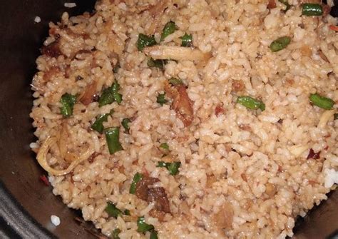 1/2 sdt tepung kanji, larutkan dengan sedikit air; Resep Nasi Goreng ayam suwir saus tiram pedas ala anak kos ...