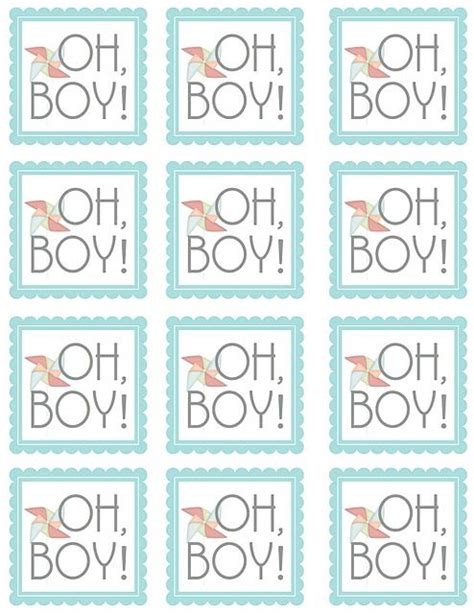 Don't forget to pick up a few great baby shower game prizes when you're shopping for shower supplies! Oh, Boy! {Free Printable} | Baby boy shower favors, Best baby shower favors, Baby shower printables