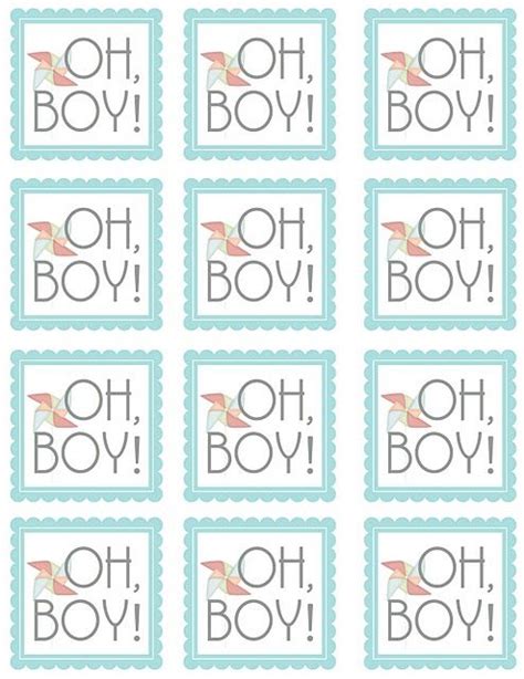 Don't forget to pick up a few great baby shower game prizes when you're shopping for shower supplies! Oh, Boy! {Free Printable} | Baby boy shower favors, Best baby shower favors, Baby shower printables