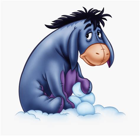 He tries over and over to build his houses, but someone may bounce or fall on it. Free Png Download Eeyore With Snowballscartoon Clipart ...