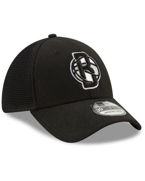 Shop fitted nets hats, nets snapbacks & more. KTZ Brooklyn Nets Back Half 39thirty Cap in Black for Men ...