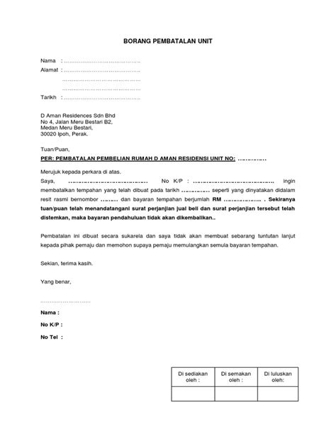 Apr 01, 2021 · dalam bisnis rumah toko, surat perjanjian sewa ruko atau kios memang dibutuhkan untuk berpegang pada landasan hukum sehingga tidak terjadi pelanggaran diatara kedua belah pihak. Borang Pembatalan (Refund)
