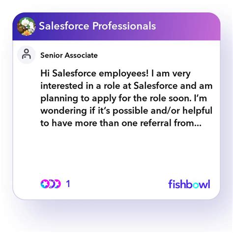 The typical salesforce senior analyst salary is $108,940. Hi Salesforce employees! I am very interested in a role at ...