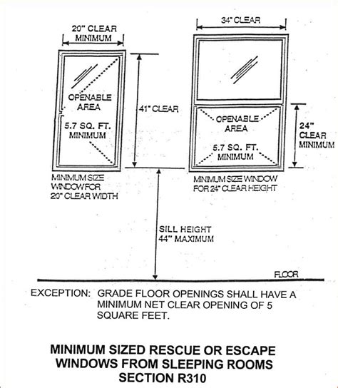 A window with a minimum height of opening of 24 inches. Building Code Egress Window Bedroom | www.myfamilyliving.com