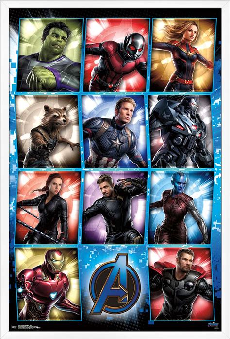 High resolution official theatrical movie poster (#2 of 62) for avengers: MCU: Avengers: Endgame - Grid Poster - Walmart.com ...