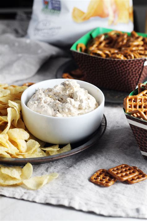 Think french onion soup with the addition of pasta and melty gruyere cheese! Sour Cream + Cheddar French Onion Dip | Buy This Cook That