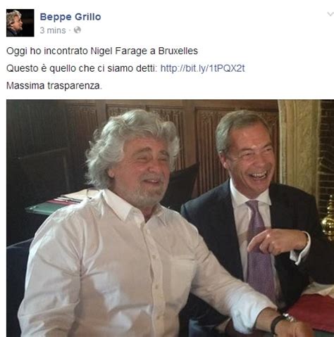 La data del suo arrivo resta ancora un mistero, ma il garante un concetto che ha ripreso anche raggi (in un'intervista a oggi): Beppe Grillo: «Ecco cosa ci siamo detti con Nigel Farage ...