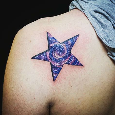 A mystery of the crescent moon and star on the tattoo. 54+ Star Tattoos Ideas For Men