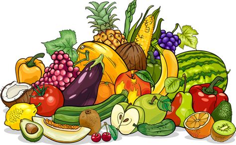 Découvrez donc ce coloriage fruits et legumes à dessiner et colorier dans les temps libre. Illustration De Dessin Animé De Groupe Fruits Et Légumes ...