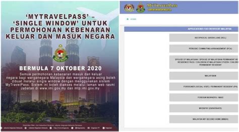 A letter of authorization from leaving the country. MyTravelPass: Permohonan Keluar Dan Masuk Negara Secara Online