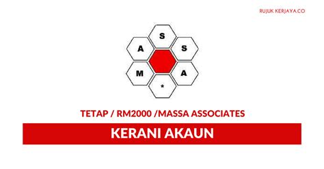 Kerani am pentadbiran, kerani akaun, khidmat pelanggan. Jawatan Kosong Terkini Massa Associates ~ Kerani Akaun ...