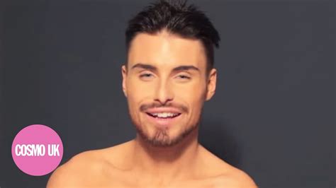 The former x factor contestant talks about his gnashers, his. Rylan Clark on his Cosmo naked centrefold - YouTube