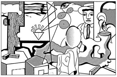 Maybe you would like to learn more about one of these? Roy lichtenstein american icons - Pop Art Adult Coloring Pages